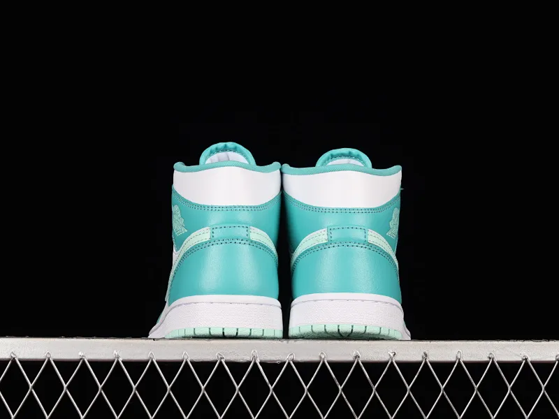 All categories Air Jordan Jordan series basketball shoes Air Jordan 1 Mid G version pure original Air Jordan 1 Mid SE "Marine Green" AJ1 Joe 1 white cyan Chinese basketball shoes DV2229-300